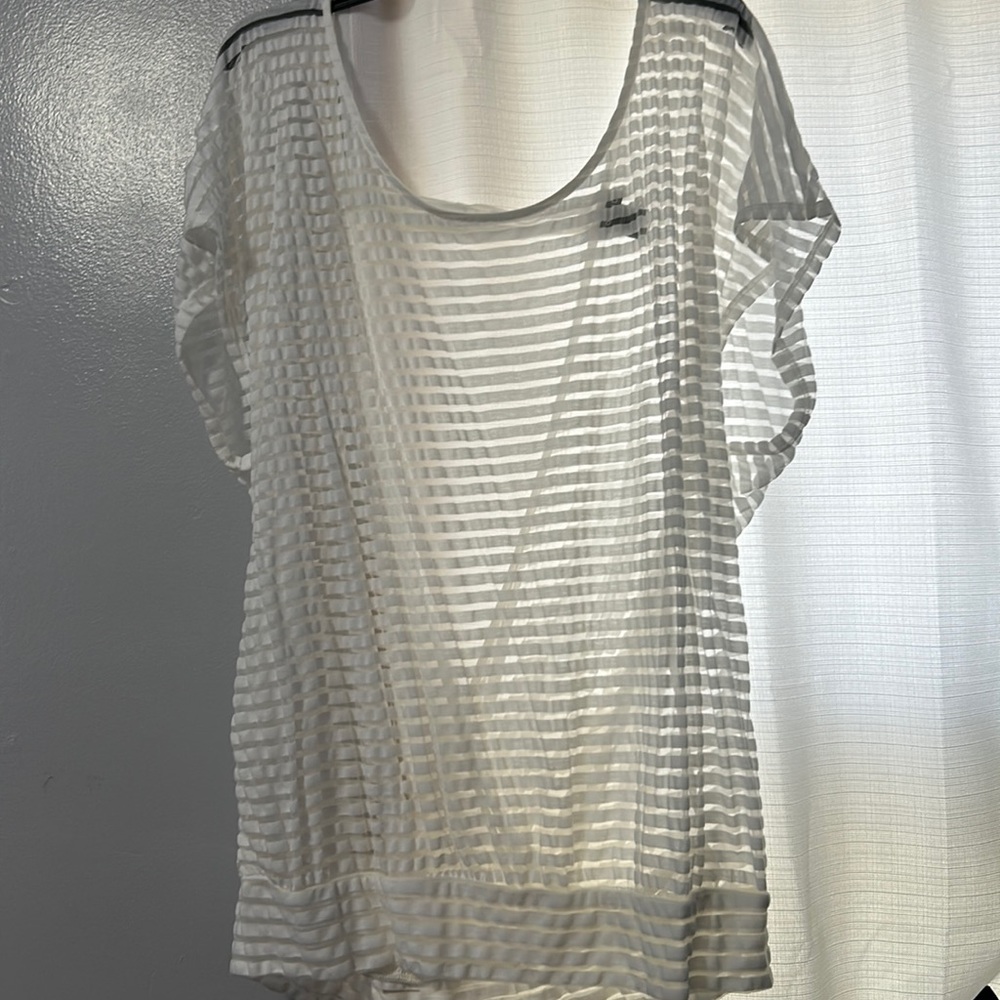 White open back blouse